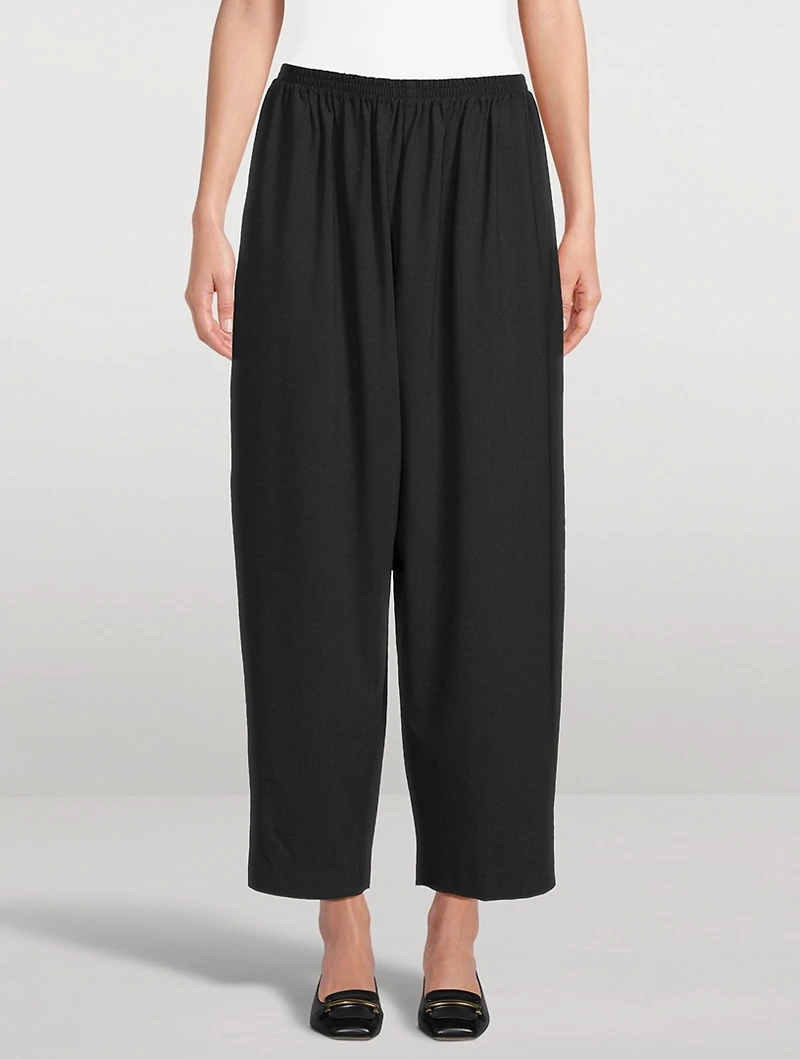 Cropped Wide-Leg Trousers