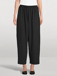 Cropped Wide-Leg Trousers