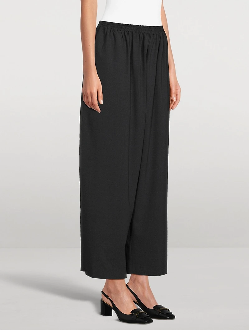 Cropped Wide-Leg Trousers