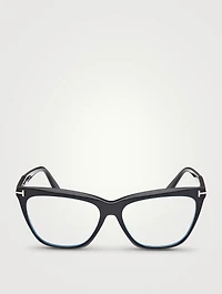 Cat Eye Optical Glasses With Blue Block Lenses