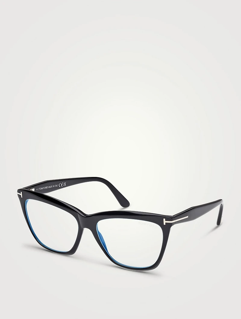 Cat Eye Optical Glasses With Blue Block Lenses