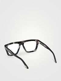 Rectangular Optical Glasses With Blue Block Lenses