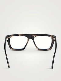 Rectangular Optical Glasses With Blue Block Lenses
