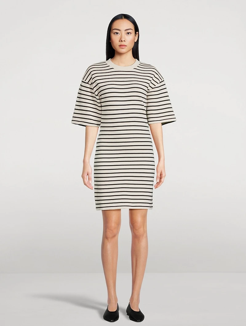 Mona Terry Dress Stripe Print