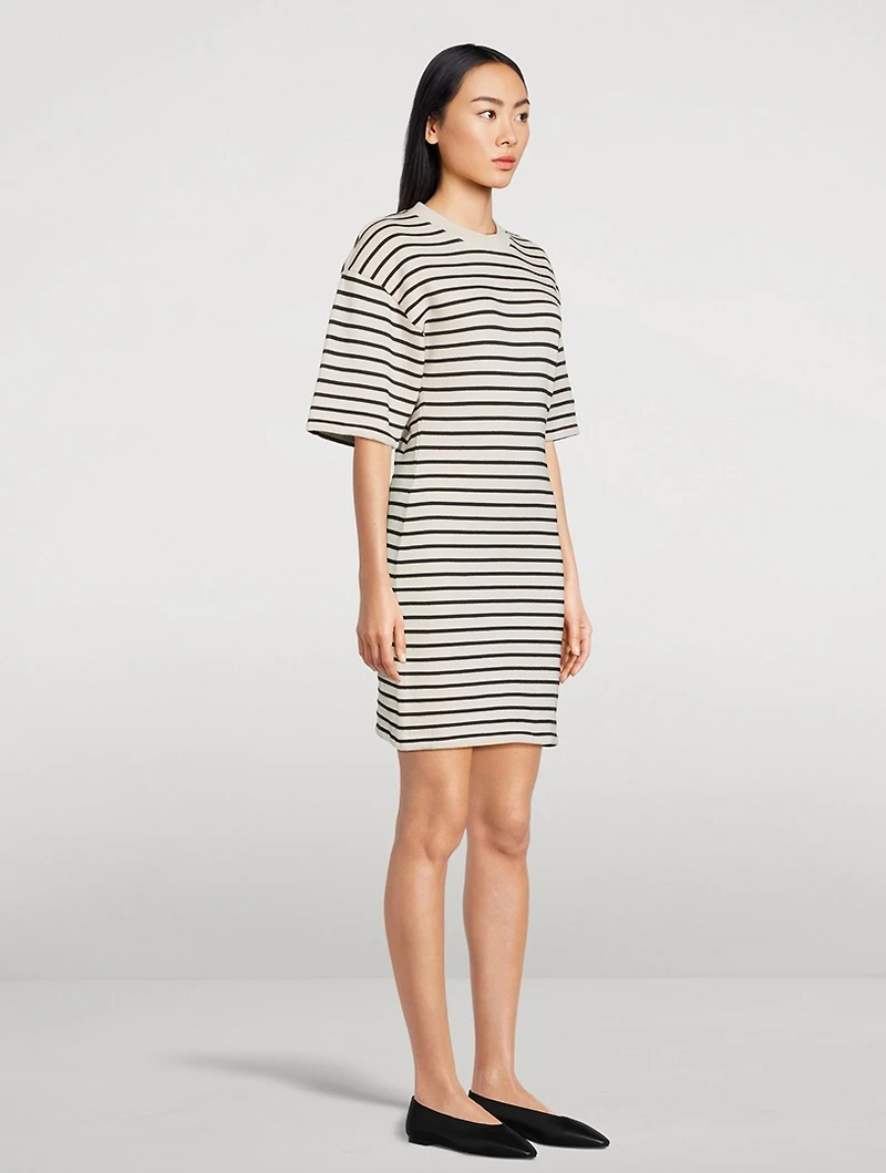Mona Terry Dress Stripe Print