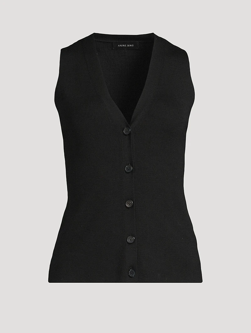 Lawrence Rib-Knit Vest