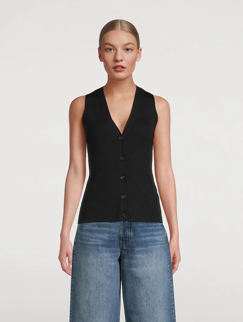 Lawrence Rib-Knit Vest