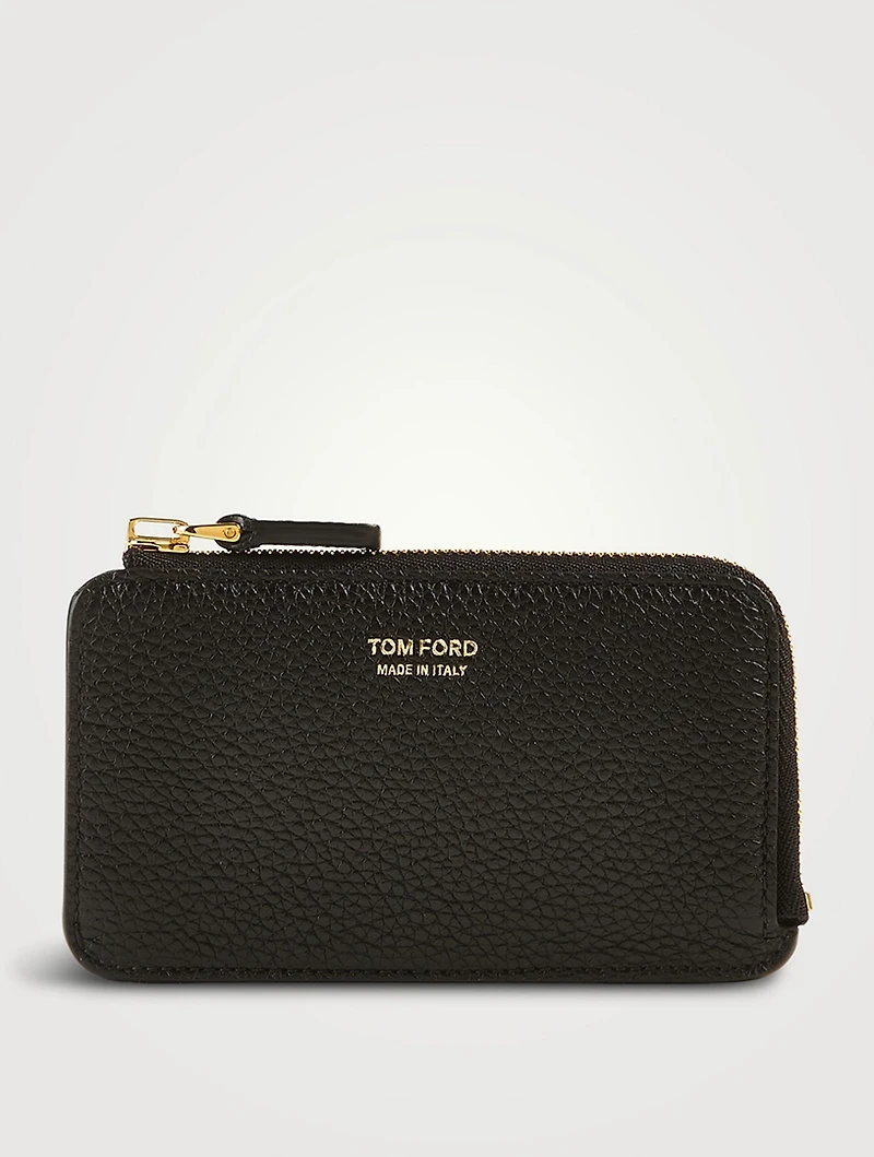 Grain Leather Zip-Around Wallet