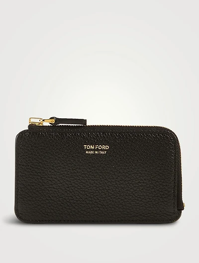 Grain Leather Zip-Around Wallet