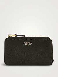 Grain Leather Zip-Around Wallet