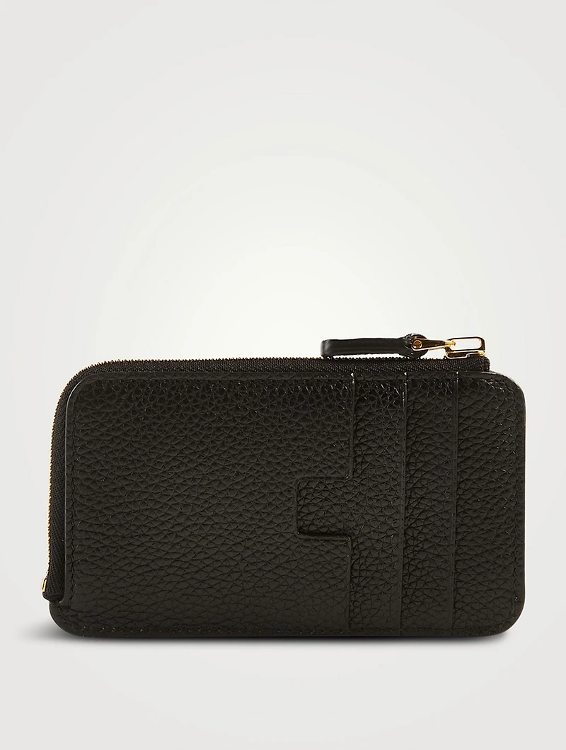 Grain Leather Zip-Around Wallet