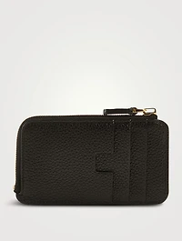 Grain Leather Zip-Around Wallet