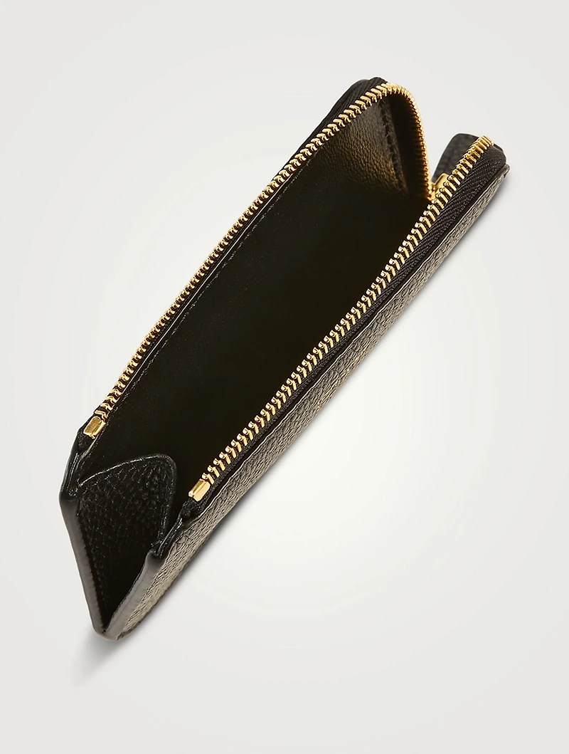 Grain Leather Zip-Around Wallet