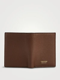 Grain Leather Folding Cardholder