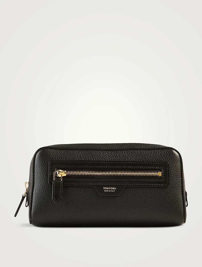 Grain Leather Smart Wash Bag