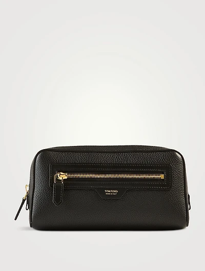 Grain Leather Smart Wash Bag