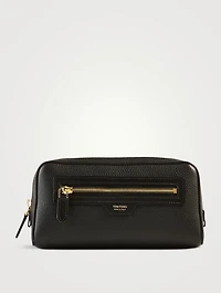 Grain Leather Smart Wash Bag