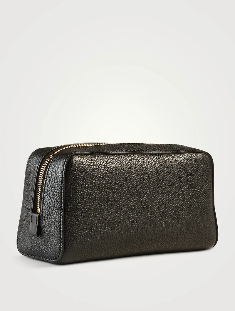 Grain Leather Smart Wash Bag