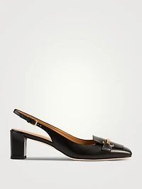 Leather Slingback Pumps