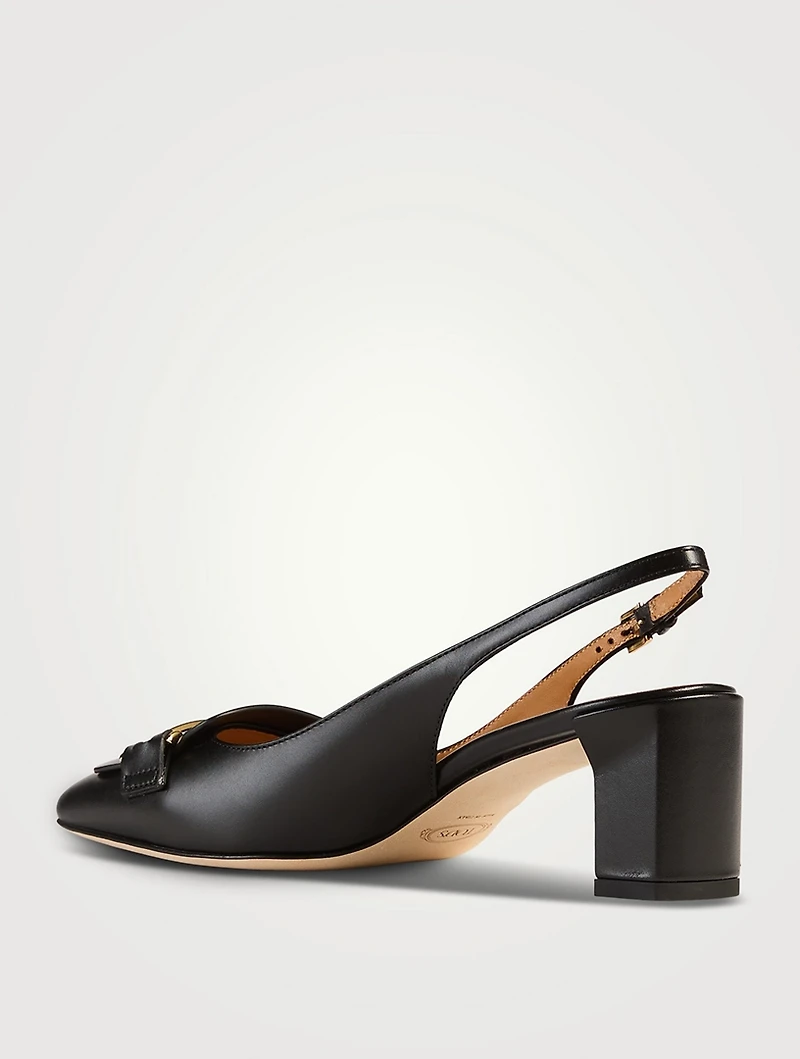 Leather Slingback Pumps