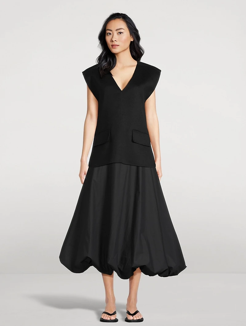 Aubrey Poplin Midi Skirt