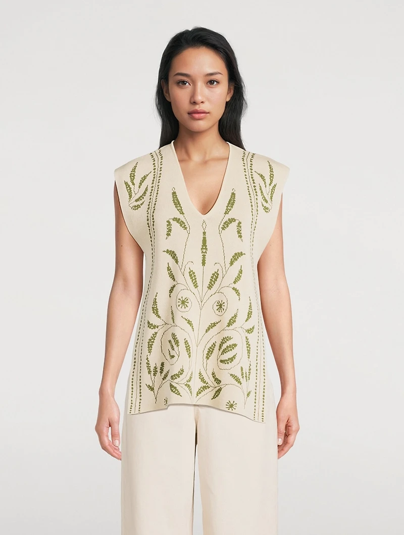 Isolt Jacquard Sweater Vest