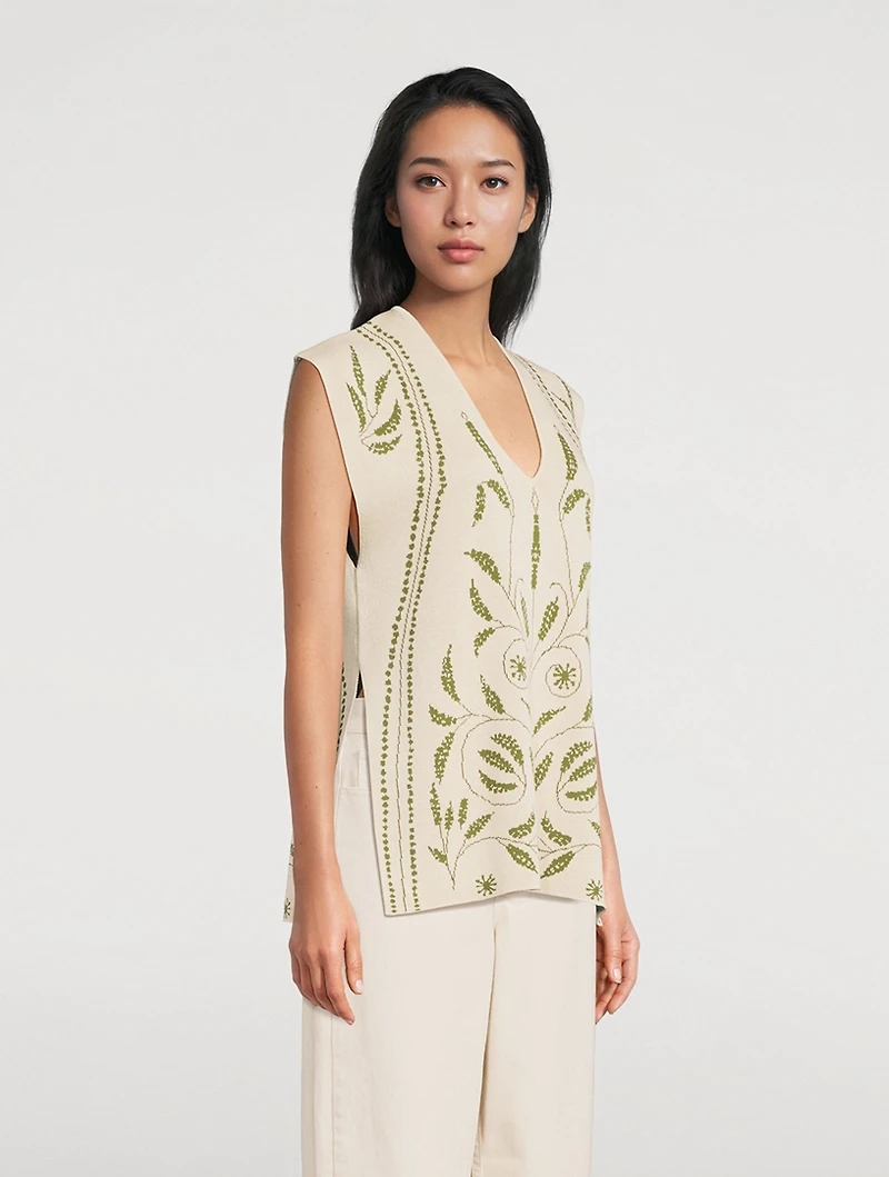 Isolt Jacquard Sweater Vest