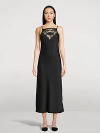 Libbie Lace-Trimmed Slip Dress