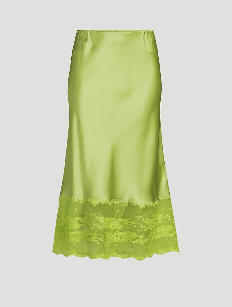 Blake Lace-Trimmed Slip Skirt
