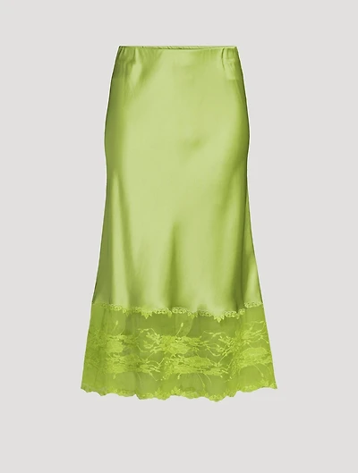 Blake Lace-Trimmed Slip Skirt