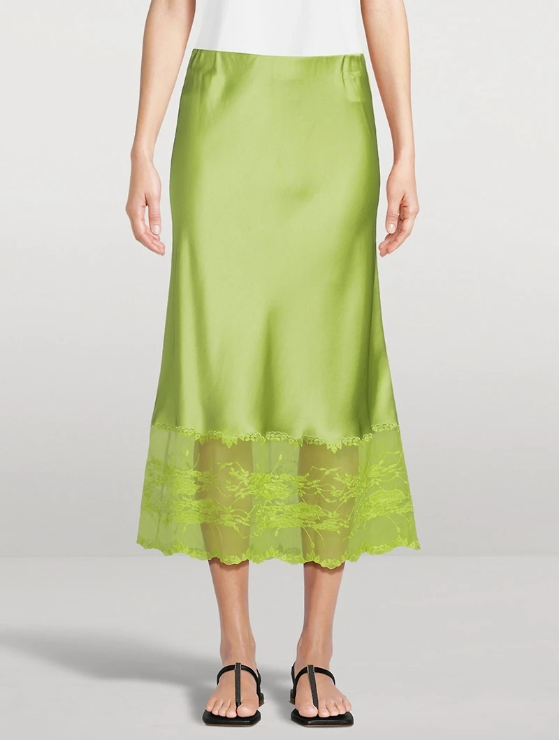 Blake Lace-Trimmed Slip Skirt