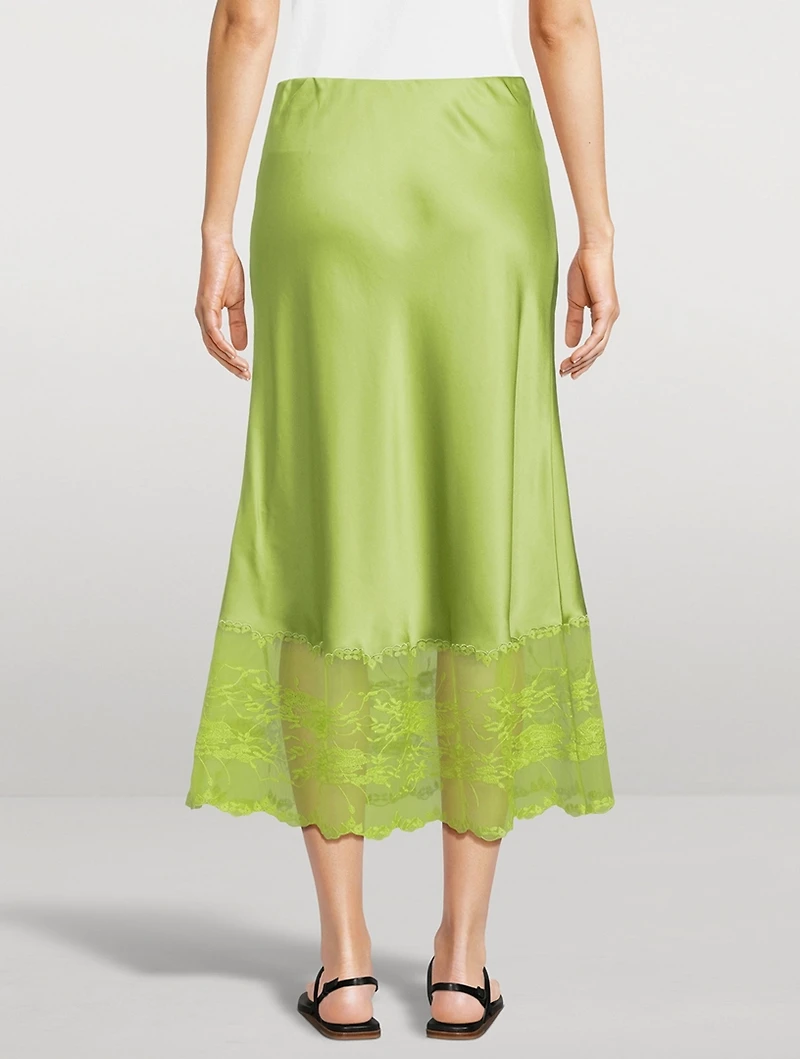 Blake Lace-Trimmed Slip Skirt