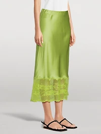 Blake Lace-Trimmed Slip Skirt