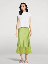 Blake Lace-Trimmed Slip Skirt