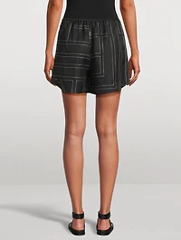 Silk Pajama Shorts Monogram Print