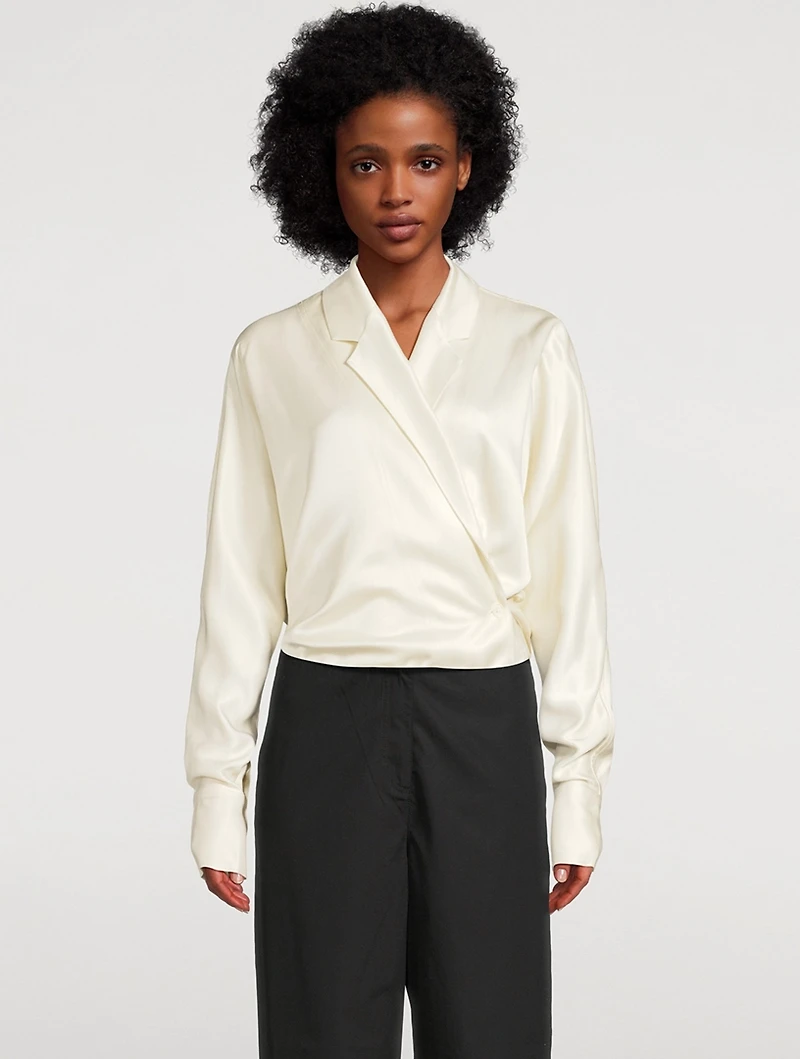 Satin Wrap Shirt