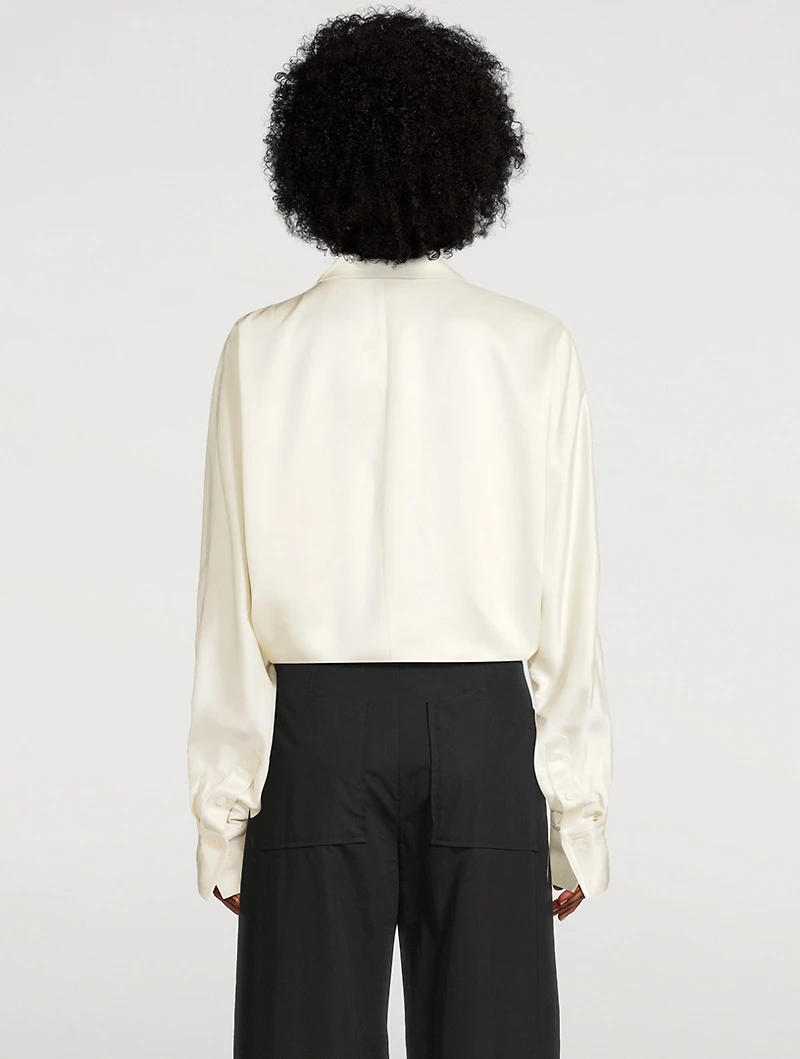 Satin Wrap Shirt