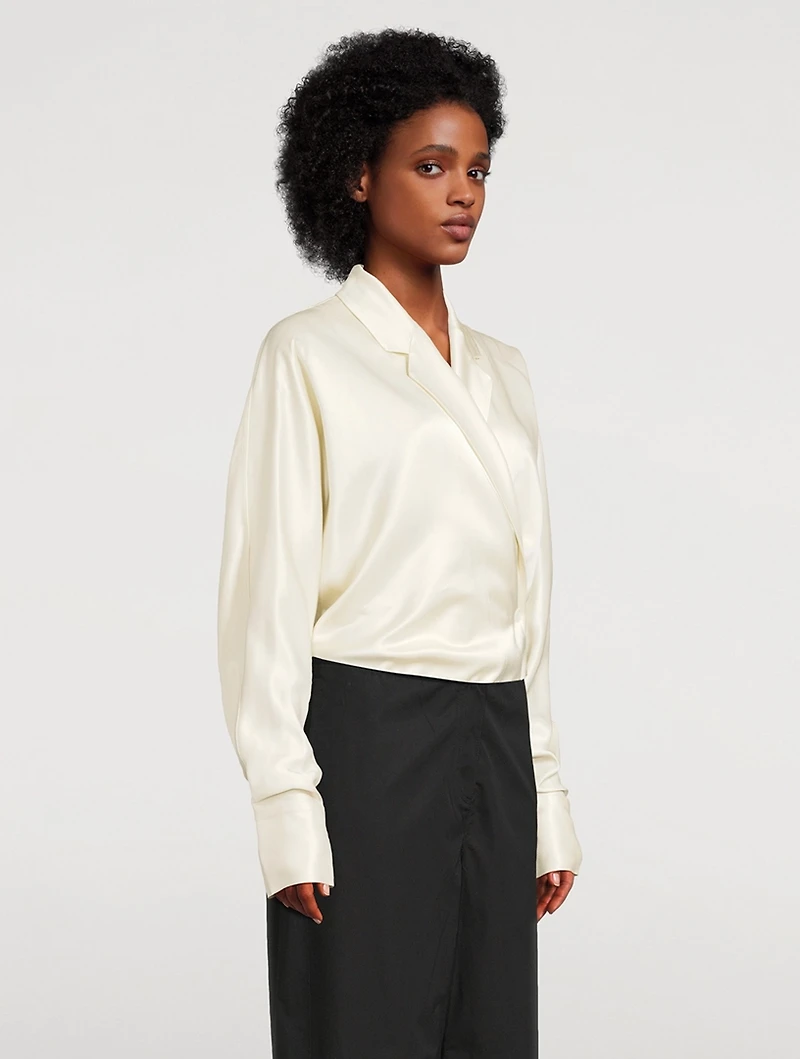 Satin Wrap Shirt