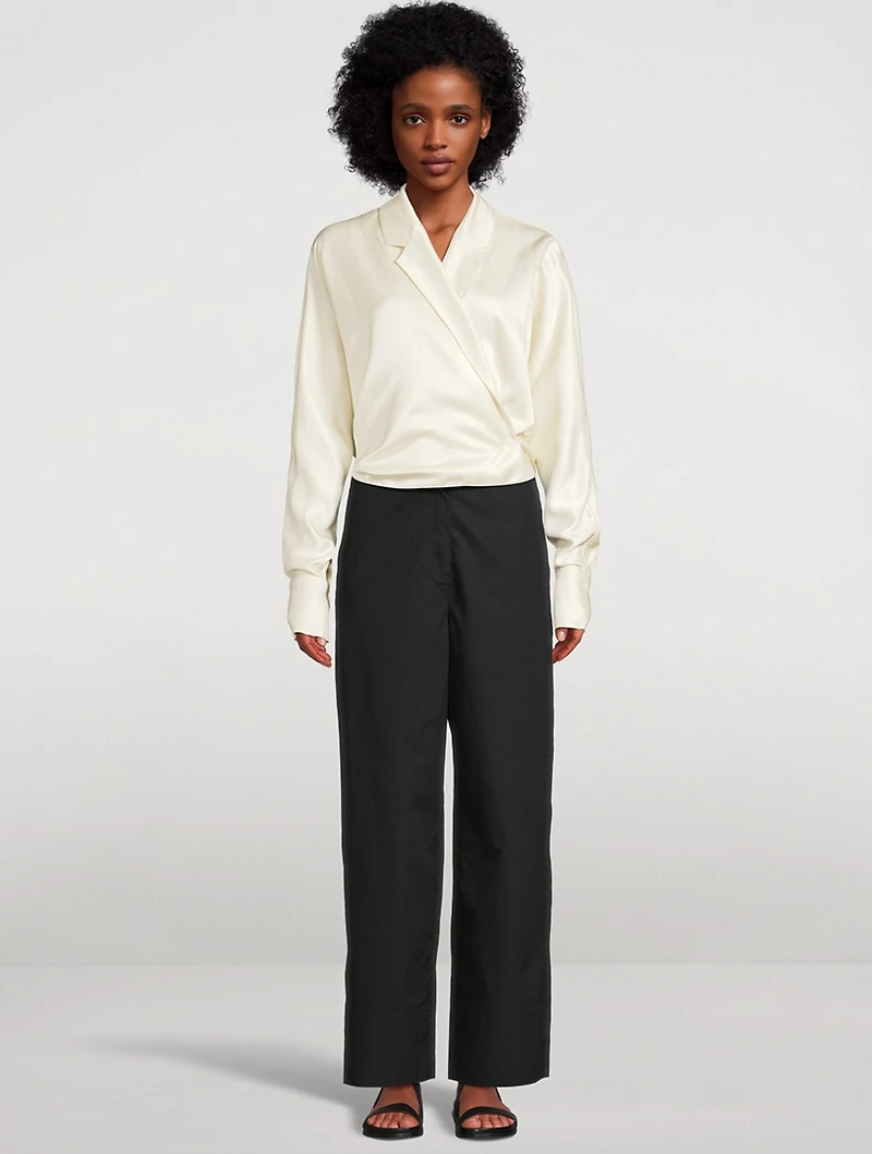 Satin Wrap Shirt