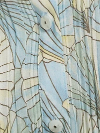 Fennel Pleated Blouse Shell Print