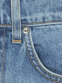 Kacey Mid-Rise Wide-Leg Raw Jeans