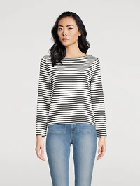 Hovey Long-Sleeve Striped Top