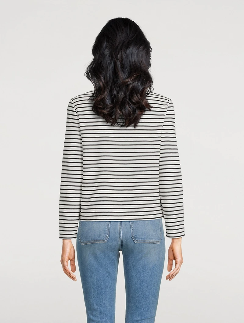 Hovey Long-Sleeve Striped Top