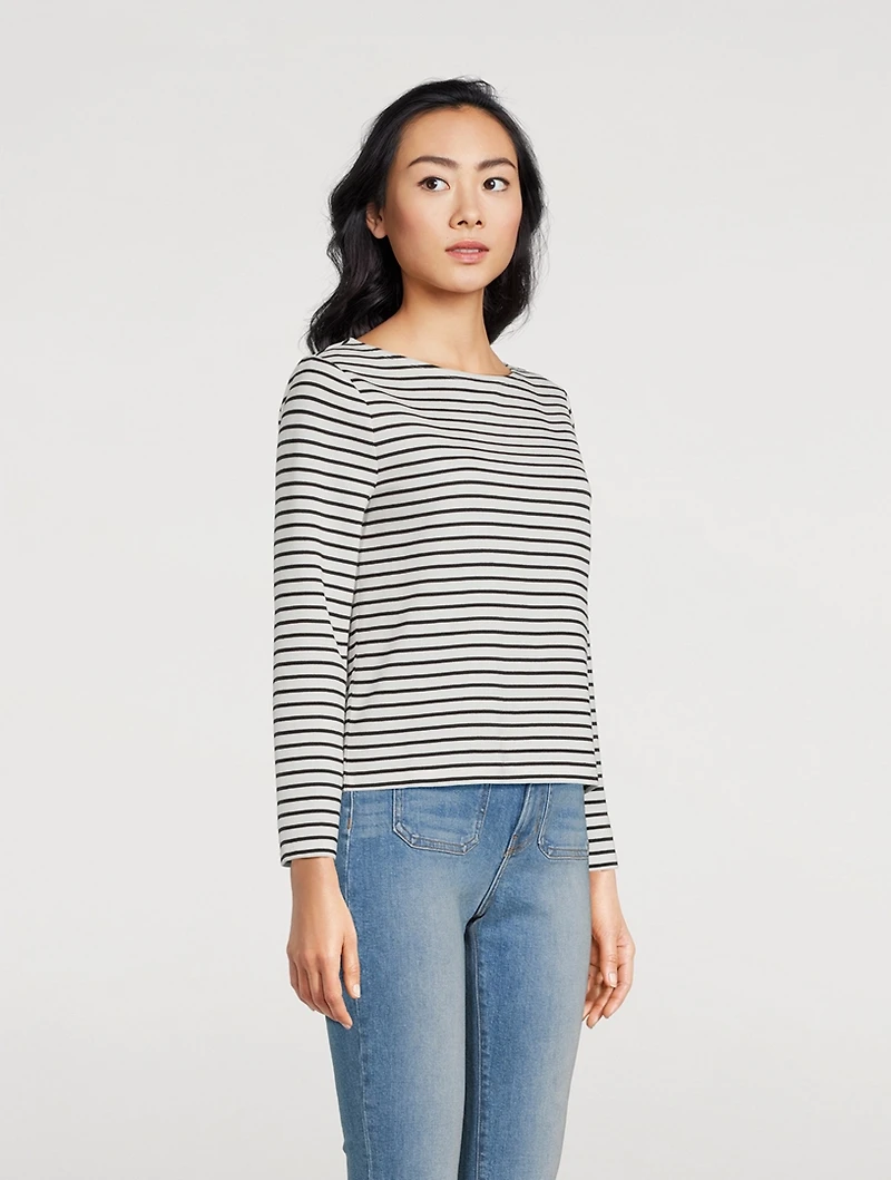 Hovey Long-Sleeve Striped Top