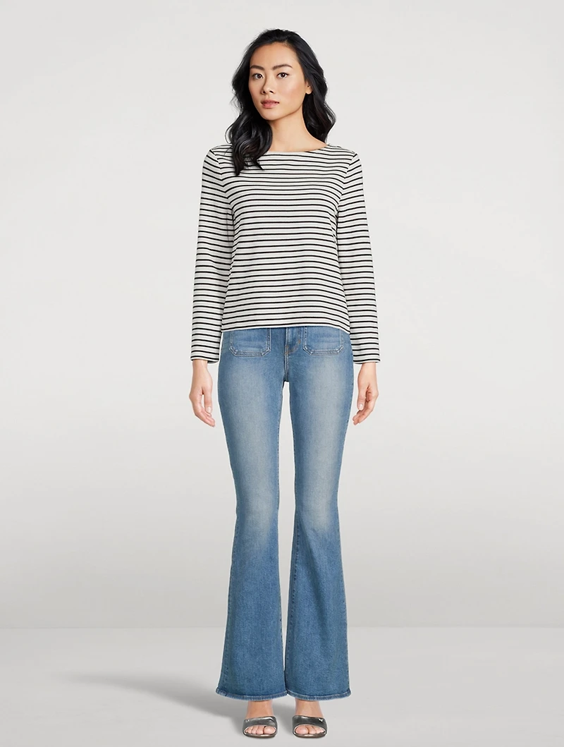 Hovey Long-Sleeve Striped Top