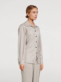Lurex Shirt Plaid Print