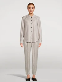Lurex Shirt Plaid Print