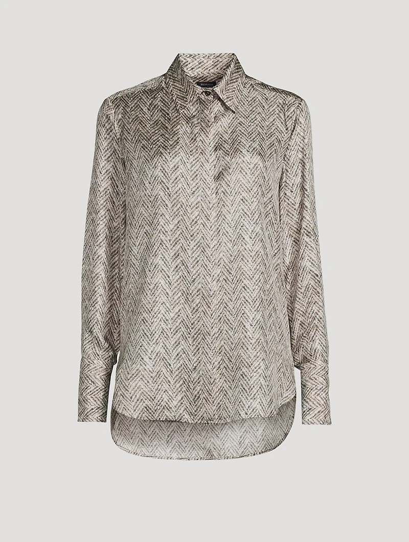 Herringbone Silk Shirt