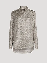 Herringbone Silk Shirt