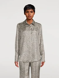 Herringbone Silk Shirt